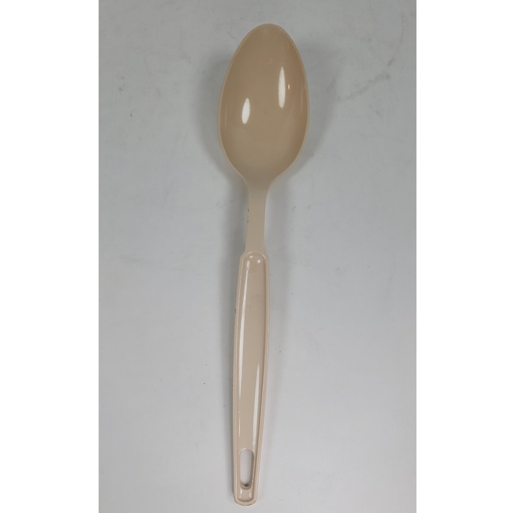 Vintage EKCO USA Nylon Mixing Spoon Almond Beige Plastic Kitchen Utensil 11.5 in